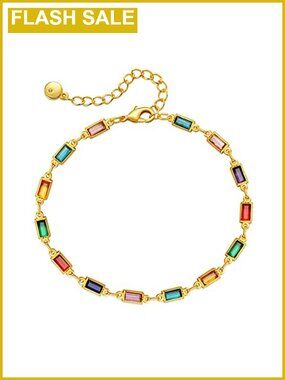18K Gold Plated Adjustable Evil Eye Link Bracelet Handmade